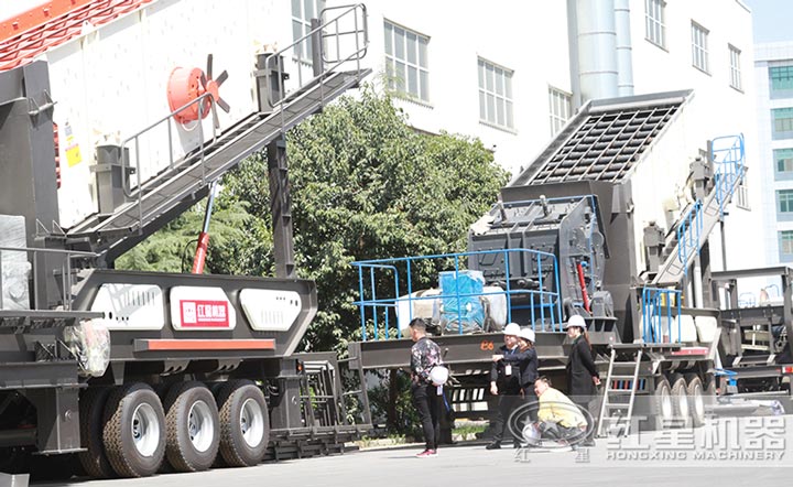 客户来厂考察建筑垃圾破碎机 客户来厂考察建筑垃圾破碎机