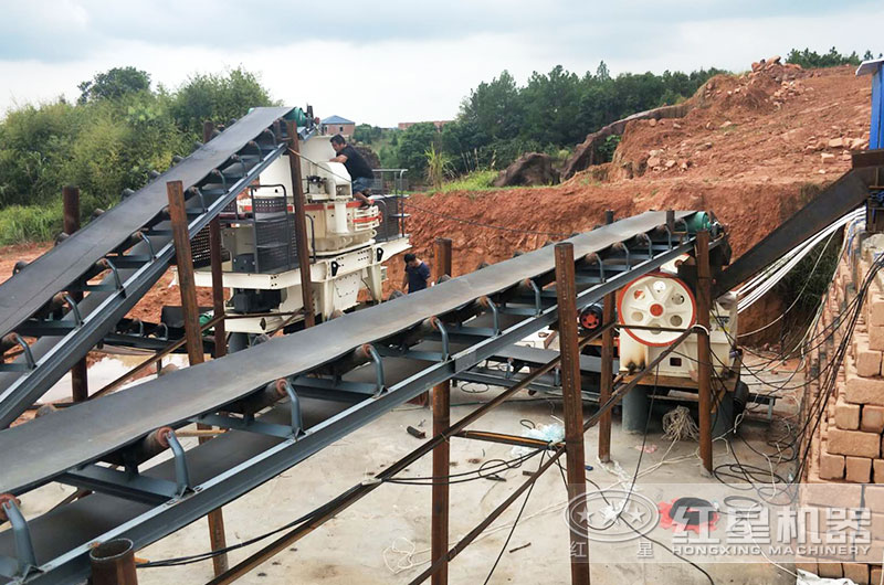 石头碎砂加工客户现场 石头碎砂加工客户现场
