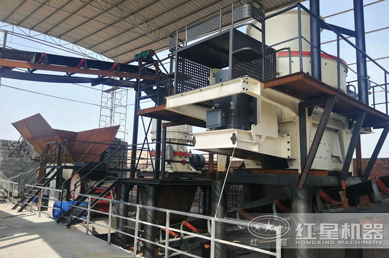 河卵石打砂加工生产客户现场实拍 河卵石打砂加工生产客户现场实拍